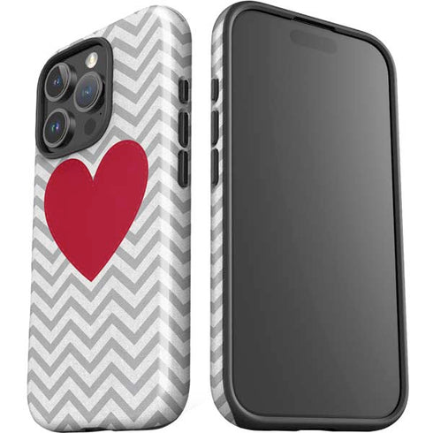 Chevron Heart iPhone 16 Pro Impact Case